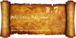 Móricz Tímea névjegykártya