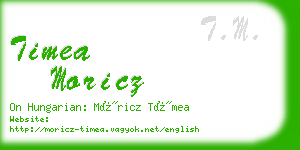 timea moricz business card