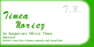 timea moricz business card